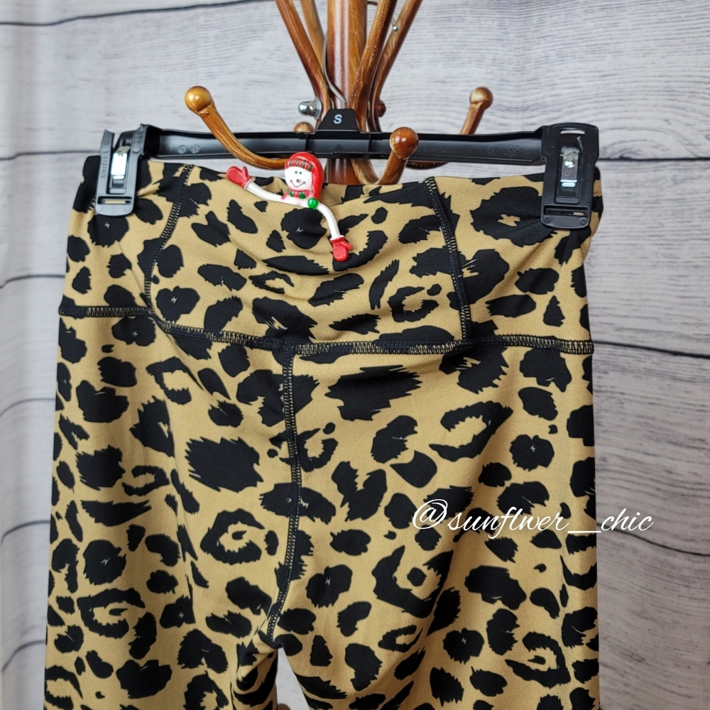 [NEW] High Waist Tan Leopard Print Leggings - Picture 13 of 16